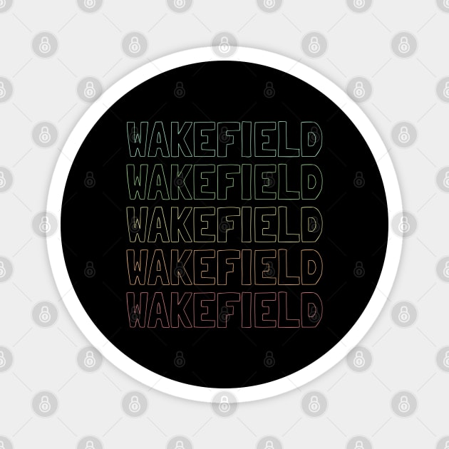 Wakefield Name Pattern Magnet by Insert Name Here